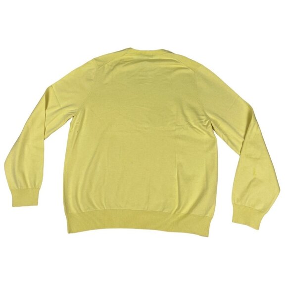 Brooks Brothers Men's Pastel Yellow Long Sleeve Round Neck Sweater Sz XL - NWT - Picture 2 of 4